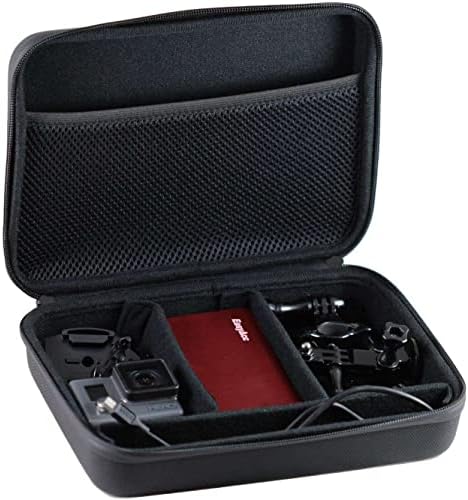 Комбиниран комплект аксесоари за екшън камери Navitech 8 в 1 със сив калъф - Съвместим с екшън камера Crosstour 4K Ultra