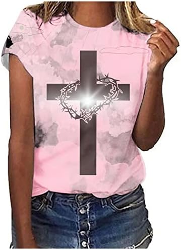 Дрехи с Къс ръкав 2023 Г., Памучен Блуза във Викториански Стил с Графичен Дизайн Тениска за Момичета, Лятна Есенна