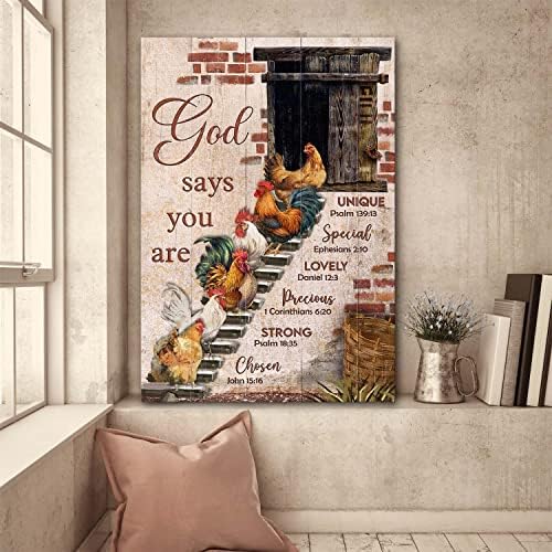 Боядисване с пиле, Дървени стълби, Бог казва, че ти си силен - Плакат с портрет на Исус, ден на майката, ден на бащата