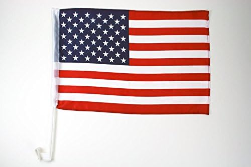 Флаг AZ Авто знамето на Съединените Щати, 18 x 12 - САЩ - Сащ-Американските Автомобилни Знамена 30x45 см - Банер 18x12 ИНЧА