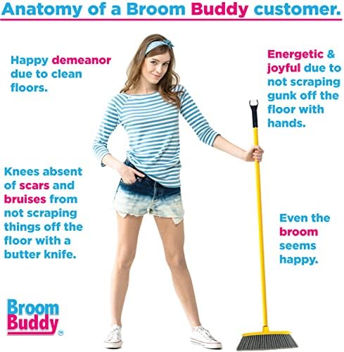 Стъргало за метли Broom Buddy | е приложен към края на метли, соскребает боклук от пода | се Инсталира за секунди