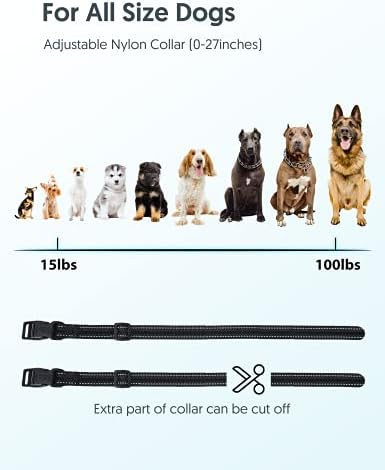 Ударни Яка PATPET за по-големи кучета - Акумулаторна Нашийник за дресура на кучета с дистанционно управление за кучета