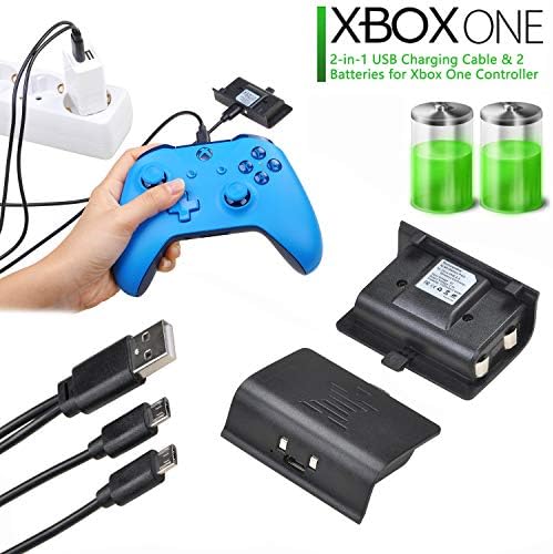 Batmax 2X Батерии с пускането на Micro USB капацитет 1100 mah за безжични контролери за Xbox Xbox One One S Xbox