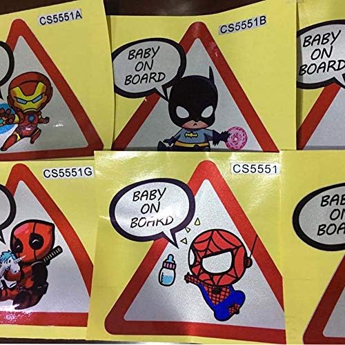 Meitinalife Малък Супергерой Дете на борда на Автомобилни Стикери и отличителни знаци на 5 x6 Светлоотразителни Децата