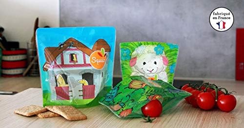 Опаковки за многократна употреба за леки храни и хранене SQUIZ - 3 френската продукция за деца, бебета и малки деца малки
