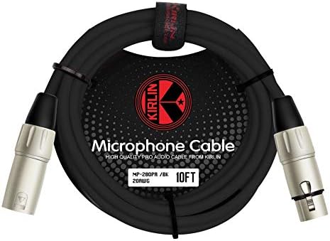 Кабел Kirlin MP-280-10/ BK - 10 метра - Микрофон, кабел XLR-XLR с черна обвивка от PVC