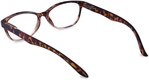 Дамски очила за четене Inner Vision с кутия пролетта панти и футляром (1,0-кратно увеличение), кафява костенурка, 1 брои