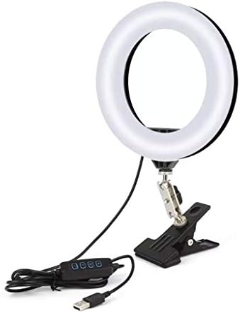 BGZDT, led околовръстен лампа за селфи с регулируема яркост, със стойка, околовръстен лампа за селфи с подсветка, USB, голяма