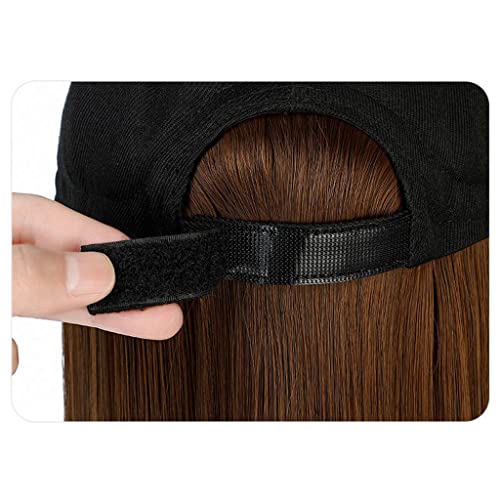n/a Sythetic Къса права коса, шапка, шапка, перука за жени, черен, кафяв, высокотемпературное фибри, вода