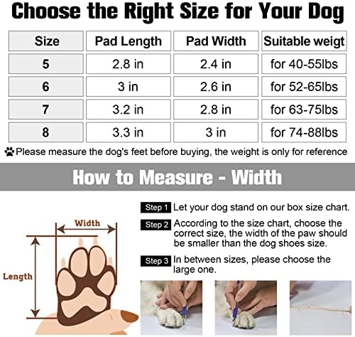 BEAUTYZOO куче Обувки, Ботуши и защита на лапите за малки, Средни и големи кучета, Светоотражающая Водоустойчив обувки