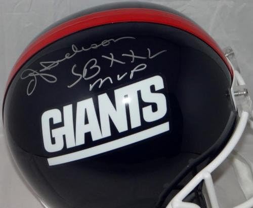 Каска Оттиса Андерсън SB MVP с автограф New York Giants 81-99 F/S - JSA W Auth - Каски NFL с автограф
