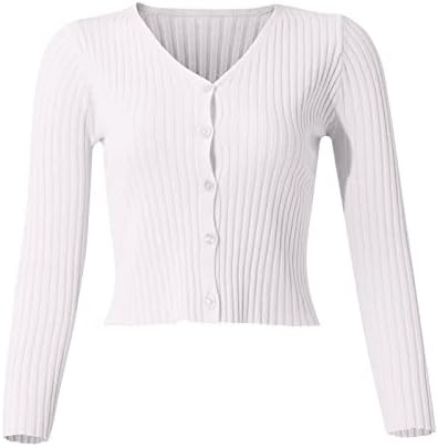 PRDECEXLU/ Пуловери с дълъг ръкав за жени, Есенни Елегантен Пуловер С Дълбоко деколте и V-образно деколте, Тънка