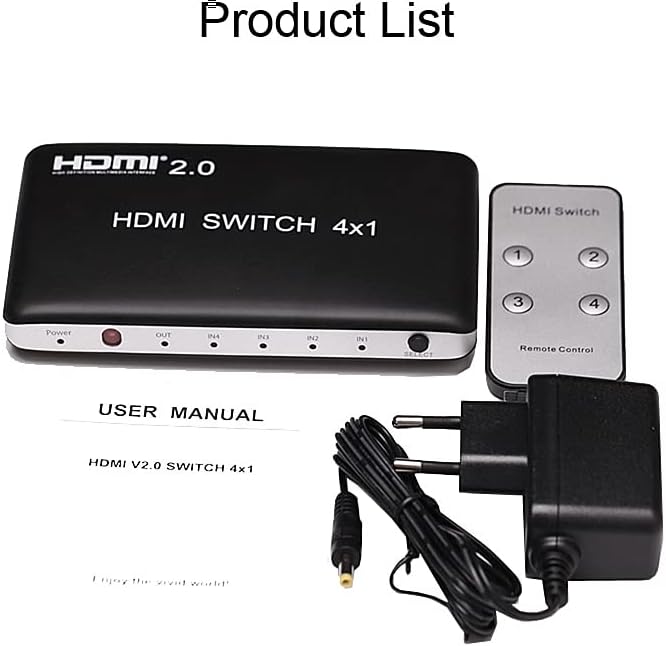 4-портов Hdmi switch 4k/60hz Поддържа безпроблемно 3D 4x1 Hdmi switch 4x1 Hdmi2.0