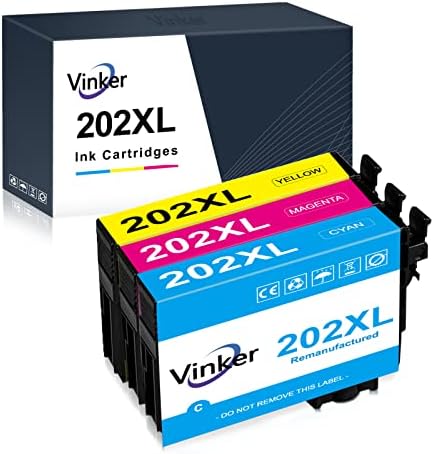 Vinker 202XL Рециклирани Мастило касета за смяна на касети с мастило на Epson 202 Само цвят T202 за принтер Expression Home
