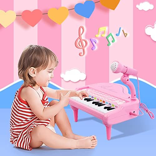 Любов и Мини Розово Пиано - Играчки за Момичета 1, 2, 3 години, Подаръци за Първия Рожден Ден, Детски Музикални