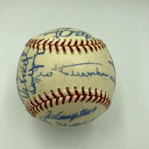 1969 Отбор на Чикаго Къбс Подписа Реколта Бейзболни Топки на Националната лига Ърни Бэнкса JSA с Автограф