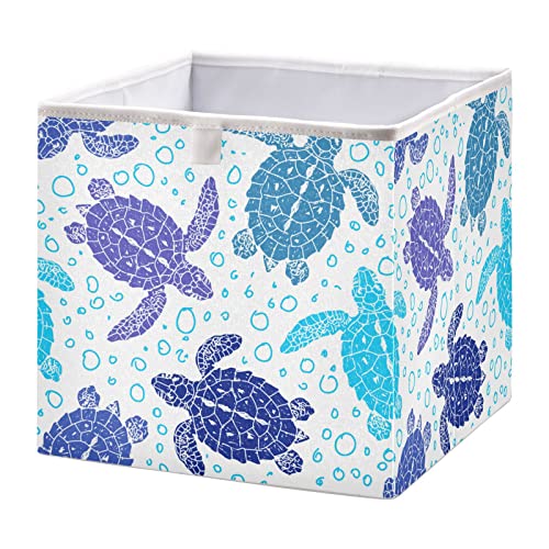 Кутия за съхранение на кубчета с морски Костенурки, Сгъваеми кутии за съхранение, Водоустойчив кош за играчки,