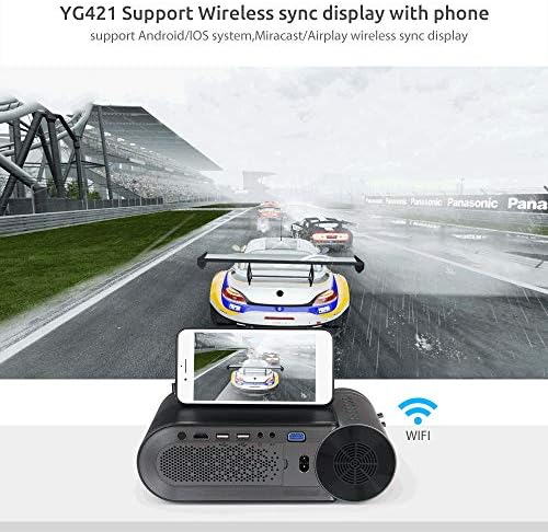 Мини проектор KXDFDC YG420 с вградена 720P преносим видео led за многоэкранного смартфон с 1080P YG421 Проектор (Размер: