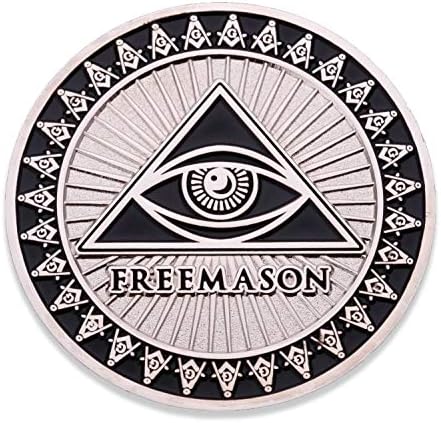 Монета Freemason Challenge - Много подробни Военни монети Freemasons Mason - Разработени ветерани на въоръжените Сили