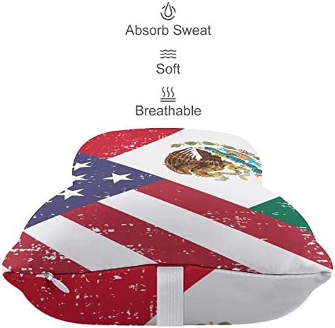 Ретро Знаме на Мексико, САЩ, 2 бр., Автомобилни Възглавница за шията, Дишаща Автоматична Възглавница За главата