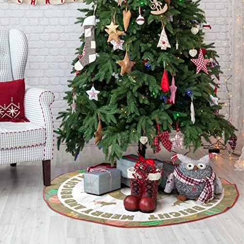 Пола за Коледната Елха във формата на Снежинки, Подложка за Коледна украса с Силует Коледно Куче, Подложка за основание
