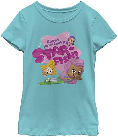 Тениска с къс Ръкав Nickelodeon Bubble Guppies Lucky Star Fish За Момичета