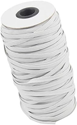 SELCRAFT Бели Черни Ластични Ленти 6 мм/3 мм Тънки Кръгли Ластични Ленти Еластична Въже за Сватбени Облекла Еластична Лента