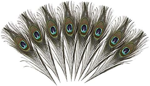 CANAFA Паун Натурален Опашката си САМ са Истински Пера за очите 25-30 см/9,8-11,8 инча Начало Декор Изкуствени Растения и цветя (A, един размер)