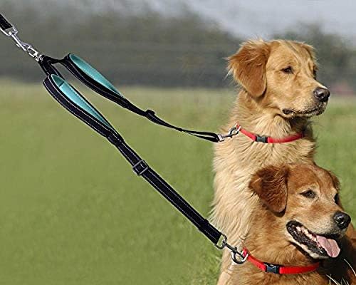 YJDT Двойна Каишка за кучета с Двойна Каишка за Кучета Регулируем Съединител Сплитер Здрава за Разходки и дресура на
