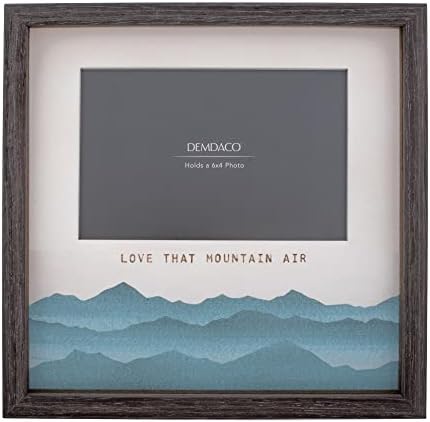 DEMDACO Обожава Този Планински Въздух, Скай-Синята Дървена Настолна Рамка за снимки с Размер 9,5 х 9,5 виж