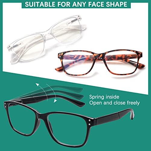 Ronecool 3 Опаковки Прогресивно Многофокусных Очила за Четене С Блокиране на Синя Светлина за Жените И Мъжете Мультифокальные