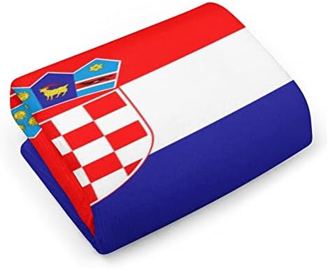 Кърпа-Гъба с Флага на Хърватия 28,7 х 13,8, Кърпички За Лице От най-добрите Влакна, Высокоабсорбирующие Кърпи, Кърпи за