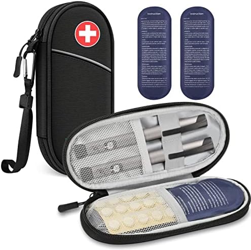 Калъф-хладилник за флакон с инсулин MEDMAX и Пътна чанта за носене-хладилник за инсулин с 2 пакети лед