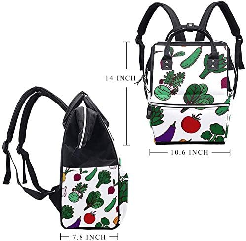 Чанта за Памперси със Зеленчукова Модел, работа на смени Чанта за мама и Татко за гледане На дете