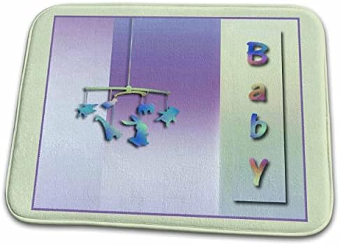 3dRose Beverly Turner Baby Design - Детски Мобил с животни - Постелки за баня (rug-20198-1)