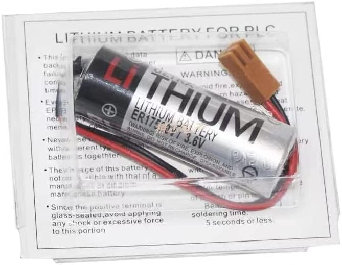 (5 опаковки) Неперезаряжаемые литиеви Батерии ER17500V/3,6 НА 2700 ма с ЦПУ, Резервна Батерия с кафява вилица
