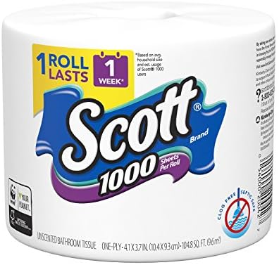 Кърпа за баня Scott, броя 1000 броя (1 опаковка)
