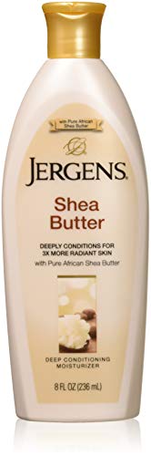 Хидратиращ крем Jergens Shea Butter Deep Conditioning, 3 пъти укрепване на блясъка на кожата, 8 унции (опаковка от