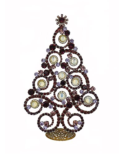 Стилна Коледна елха (Черно-лилав Siam), Луксозно украсата на елхата на рождественском плот