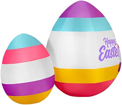 Holidayana 4-подножието на великден надуваеми три великденски яйца - Надувное украса за великденско улица Egg Трио Blow Up