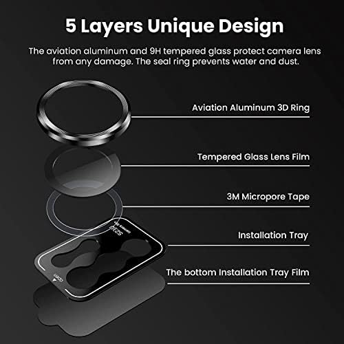 ZXZone [2 опаковки - 5 + 5 бр. за Samsung Galaxy S23 Ultra 5G Защитно фолио за обектива, Висококачествено Защитно фолио за обектива