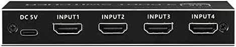 8K 60Hz HDMI-Сплитер 4 в 1 Изход HDMI2.1 4-Портов превключвател 4K 120Hz с IR дистанционно управление за компютър
