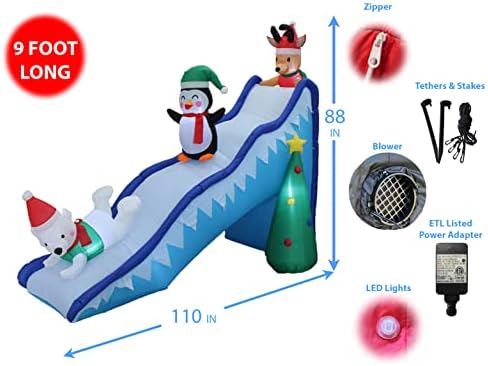 Два комплекта бижута за Коледно парти, в комплекта са включени коледен надуваем фенер с височина 6 фута със Снеговиком