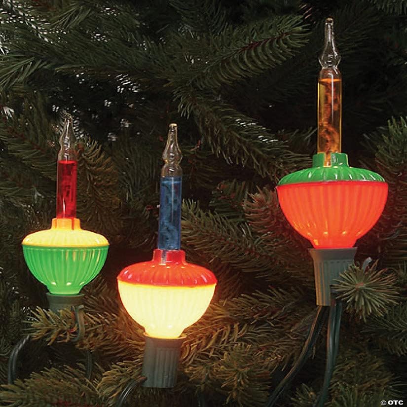 Ретро Мини Коледни гирлянди Northlight - 12 инча | Пластмаса - Многоцветен | 1 комплект