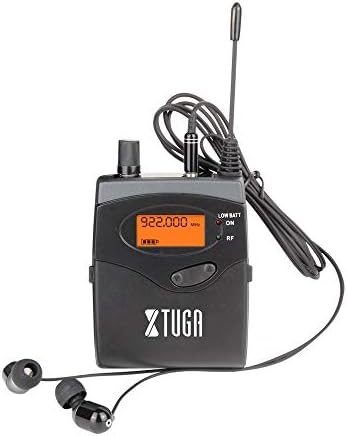 XTUGA RW2080 Rocket Audio Цельнометаллическая безжична система за мониторинг на ухо, 2 канала, на 5 сгради