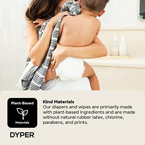 DYPER Вискоза от Бамбук Бебешки Пелени Размер 4 + 5 Опаковка Мокри Кърпички | Естествени съставки|, Изработени