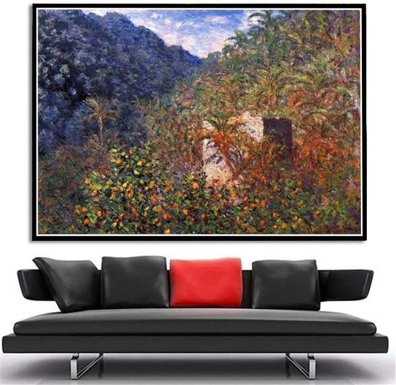 Долината на Нервии с Картина Dolceacqua от Клод Моне САМ 5D Комплекти за Диамант Живопис САМ Arts Craft за Домашен интериор