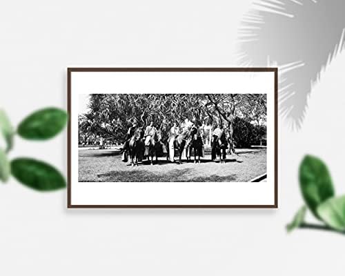 БЕЗКРАЙНИ СНИМКИ Снимка: Ездачи ПАУ, на Предишния Метод за конна езда на Хавайските острови, Конна езда, Жени, c1910
