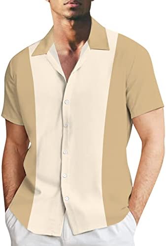 2023 Нова Мъжка Лятна Риза с къс Ръкав и Дигитален Печат в Ивица с 3D Отстрочкой, Плюс Размера на Ежедневни Риза