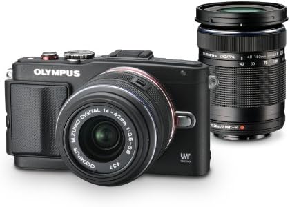 Беззеркальная-рефлексен фотоапарат Olympus E-PL6 с комплект обективи ED 14-42 мм f/ 3,5-5,6 и ED 40-150 мм f / 4,0-5,6 (сребро)